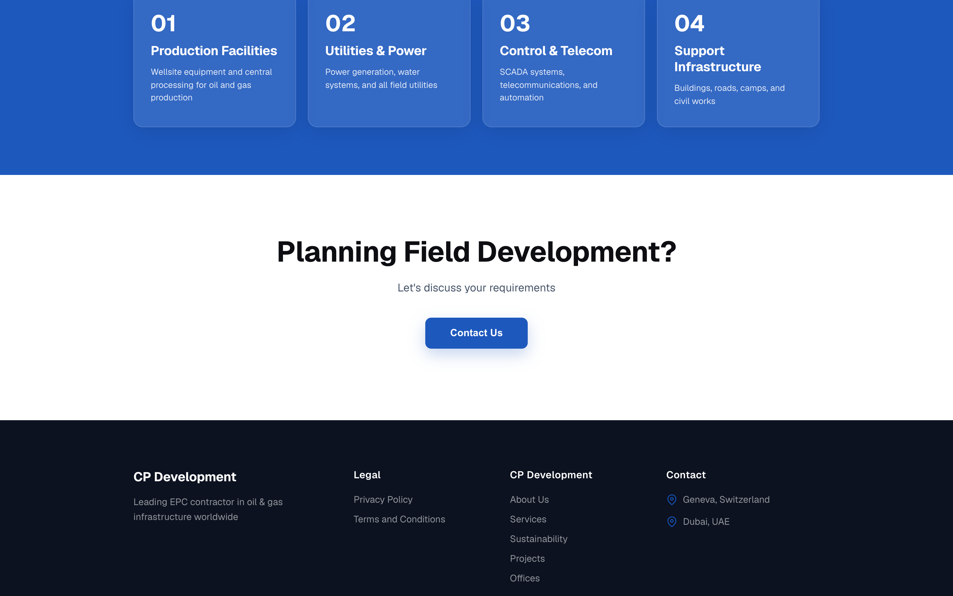 CP Development — Инфраструктура месторождений: Planning Field Development?